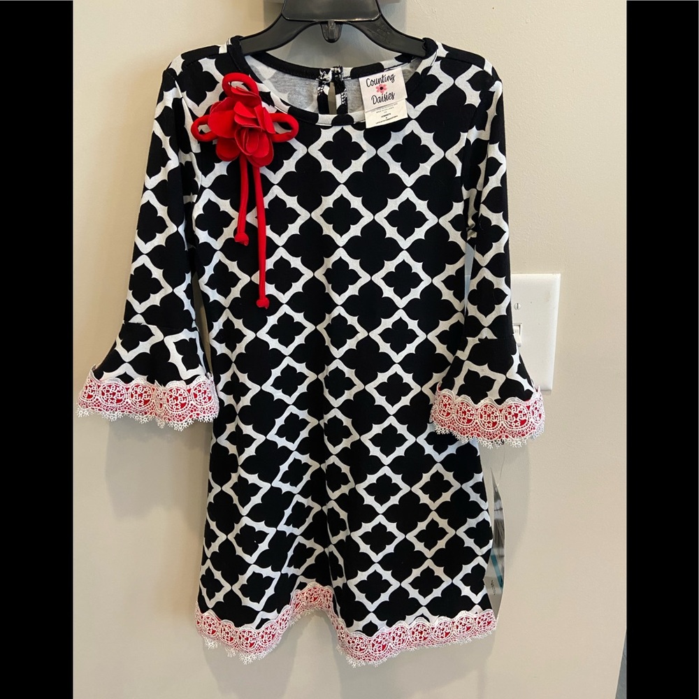 New! Counting Daisies Girls Dress❤️🖤